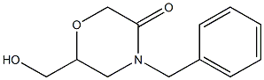 3-Morpholinone, 6-(hydroxymethyl)-4-(phenylmethyl)- Structure