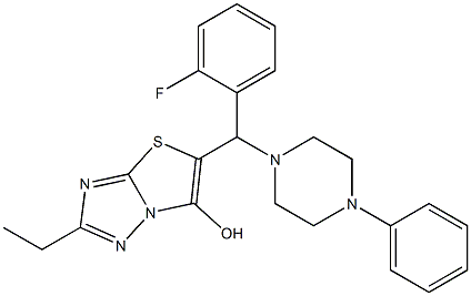 887219-55-8 2-ethyl-5-[(2-fluorophenyl)-(4-phenylpiperazin-1-yl)methyl]-[1,3]thiazolo[3,2-b][1,2,4]triazol-6-ol