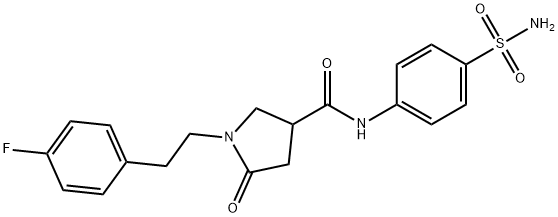 1-[2-(4-fluorophenyl)ethyl]-5-oxo-N-(4-sulfamoylphenyl)pyrrolidine-3-carboxamide Structure