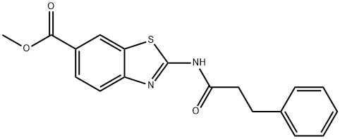 methyl 2-(3-phenylpropanamido)benzo[d]thiazole-6-carboxylate Struktur