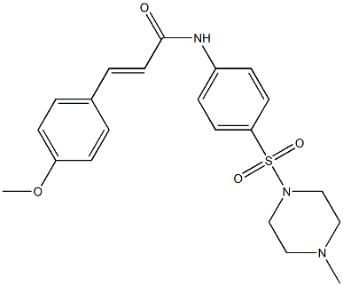 (E)-3-(4-methoxyphenyl)-N-[4-(4-methylpiperazin-1-yl)sulfonylphenyl]prop-2-enamide,888907-70-8,结构式