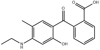 Benzoic acid, 2-[4-(ethylamino)-2-hydroxy-5-methylbenzoyl]- Structure