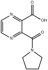 3-(pyrrolidine-1-carbonyl)pyrazine-2-carboxylic acid Structure