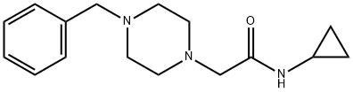 2-(4-benzylpiperazin-1-yl)-N-cyclopropylacetamide Struktur