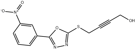 4-{[5-(3-nitrophenyl)-1,3,4-oxadiazol-2-yl]sulfanyl}but-2-yn-1-ol Structure