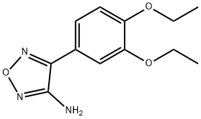 4-(3,4-diethoxyphenyl)-1,2,5-oxadiazol-3-amine 化学構造式