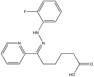 6-[(2-Fluoro-phenyl)-hydrazono]-6-pyridin-2-yl-hexanoic acid Structure
