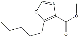 4-Oxazolecarboxylic acid, 5-pentyl-, methyl ester,89007-02-3,结构式