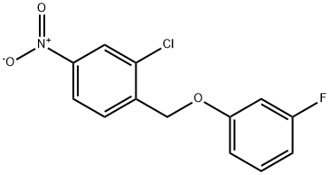 2-Chloro-1-(3-fluoro-phenoxymethyl)-4-nitro-benzene|