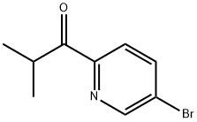 1-(5-BROMOPYRIDIN-2-YL)-2-METHYLPROPAN-1-ONE 化学構造式