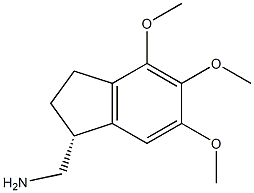1H-Indene-1-methanamine, 2,3-dihydro-4,5,6-trimethoxy-, (1R)- Structure