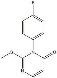 4(3H)-Pyrimidinone, 3-(4-fluorophenyl)-2-(methylthio)- 化学構造式