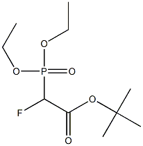 Acetic acid, (diethoxyphosphinyl)fluoro-, 1,1-dimethylethyl ester Struktur