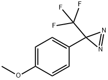 3-(トリフルオロメチル)-3-(4-メトキシフェニル)-3H-ジアジリン 化学構造式