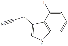 1H-Indole-3-acetonitrile, 4-iodo- 化学構造式