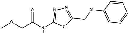 2-methoxy-N-{5-[(phenylsulfanyl)methyl]-1,3,4-thiadiazol-2-yl}acetamide Structure