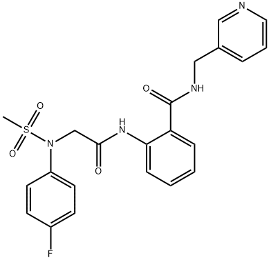 2-{[N-(4-fluorophenyl)-N-(methylsulfonyl)glycyl]amino}-N-(pyridin-3-ylmethyl)benzamide Structure