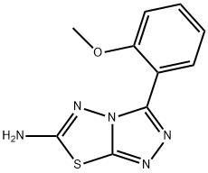3-(2-methoxyphenyl)-[1,2,4]triazolo[3,4-b][1,3,4]thiadiazol-6-amine Struktur