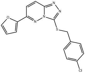 3-[(4-chlorophenyl)methylsulfanyl]-6-(furan-2-yl)-[1,2,4]triazolo[4,3-b]pyridazine 结构式