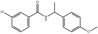 3-chloro-N-[1-(4-methoxyphenyl)ethyl]benzamide Struktur