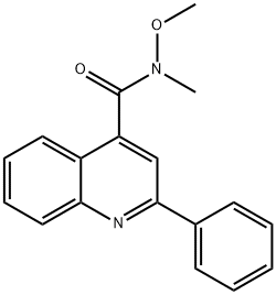 N-methoxy-N-methyl-2-phenylquinoline-4-carboxamide, 894789-64-1, 结构式