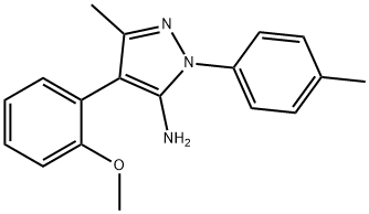 4-(2-METHOXYPHENYL)-3-METHYL-1-TOSYL-1H-PYRAZOL-5-AMINE 化学構造式