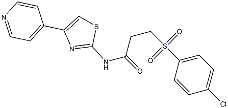 895460-70-5 3-(4-chlorophenyl)sulfonyl-N-(4-pyridin-4-yl-1,3-thiazol-2-yl)propanamide