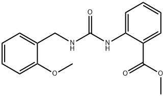 2-(3-(2-甲氧基苄基)脲基)苯甲酸甲酯 结构式