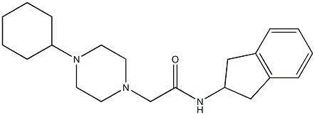 2-(4-cyclohexylpiperazin-1-yl)-N-(2,3-dihydro-1H-inden-2-yl)acetamide Structure