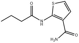 2-butyramidothiophene-3-carboxamide Struktur