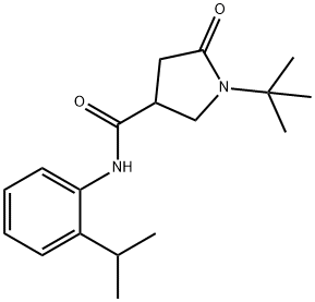1-tert-butyl-5-oxo-N-(2-propan-2-ylphenyl)pyrrolidine-3-carboxamide Structure