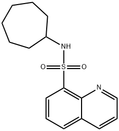 N-cycloheptylquinoline-8-sulfonamide 结构式