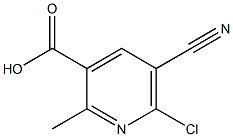 6-氯-5-氰基-2-甲基烟酸, 898227-78-6, 结构式