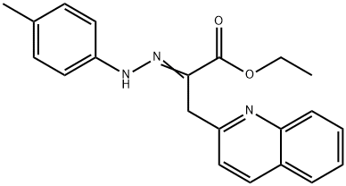 3-Quinolin-2-yl-2-(p-tolyl-hydrazono)-propionic acid ethyl ester Structure