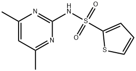 N-(4,6-dimethylpyrimidin-2-yl)thiophene-2-sulfonamide 化学構造式