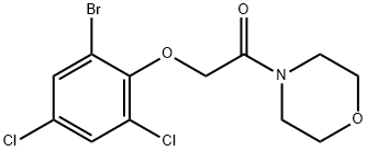 4-[(2-bromo-4,6-dichlorophenoxy)acetyl]morpholine Struktur