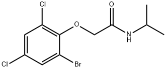 2-(2-bromo-4,6-dichlorophenoxy)-N-propan-2-ylacetamide 化学構造式