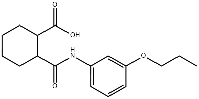 2-[(3-propoxyphenyl)carbamoyl]cyclohexane-1-carboxylic acid Struktur