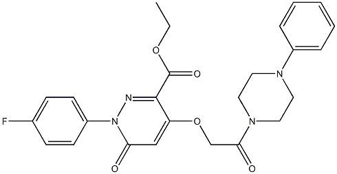 ethyl 1-(4-fluorophenyl)-6-oxo-4-[2-oxo-2-(4-phenylpiperazin-1-yl)ethoxy]pyridazine-3-carboxylate Structure