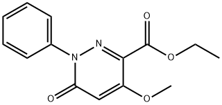 ethyl 4-methoxy-6-oxo-1-phenyl-1,6-dihydropyridazine-3-carboxylate Structure