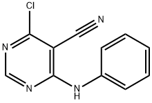 4-Chloro-6-phenylamino-pyrimidine-5-carbonitrile 化学構造式