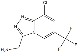 [8-chloro-6-(trifluoromethyl)-[1,2,4]triazolo[4,3-a]pyridin-3-yl]methanamine Struktur