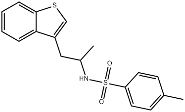N-[2-(1-ベンゾチエン-3-イル)-1-メチルエチル]-4-メチルベンゼンスルホンアミド 化学構造式