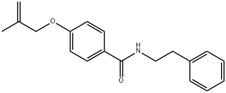 4-[(2-methyl-2-propen-1-yl)oxy]-N-(2-phenylethyl)benzamide Struktur