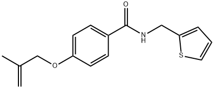 4-[(2-methyl-2-propen-1-yl)oxy]-N-(2-thienylmethyl)benzamide Struktur