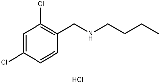 butyl[(2,4-dichlorophenyl)methyl]amine hydrochloride, 90389-10-9, 结构式