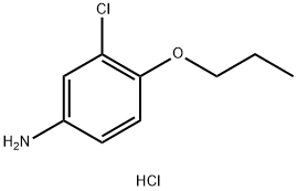 3-氯-4-丙氧基苯胺盐酸盐,90415-74-0,结构式