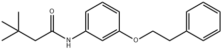 3,3-dimethyl-N-[3-(2-phenylethoxy)phenyl]butanamide 结构式