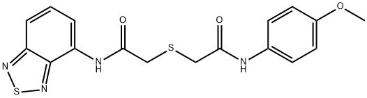 2-[2-(2,1,3-benzothiadiazol-4-ylamino)-2-oxoethyl]sulfanyl-N-(4-methoxyphenyl)acetamide,905789-83-5,结构式