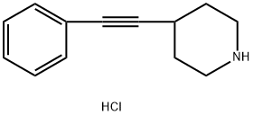 4-(phenylethynyl)piperidine hydrochloride 化学構造式